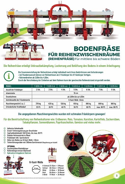 Minos Agri Reihenfräse T-SCM-5-A