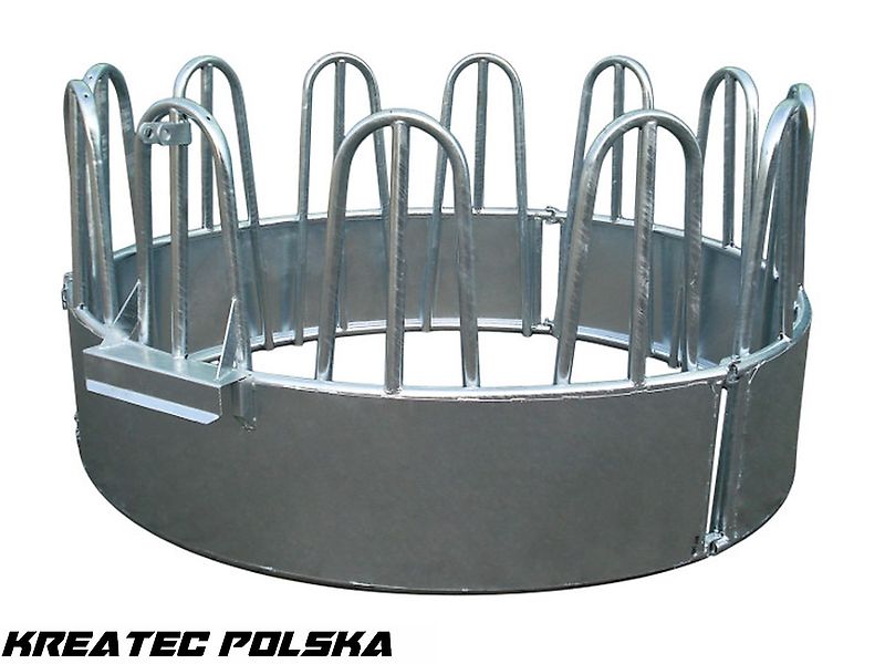 KMZ Rundraufe für Vieh M11/9, Heuraufe verzinkt, 9-Stellen Raufe