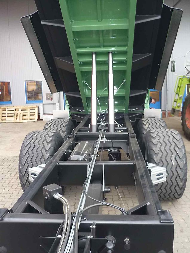 Brantner TA 23065 / 2 Power Tube - 6,5 m Muldenkipper HARDOX Boden -- 22 / 34 m³ mit 800mm Aufsatzwänden - 2 Zylinder - hydr. Hinterachsabstützung - 650/50 R 26,5 BKT FL 693 M Neu-Räder