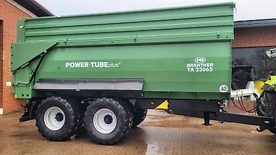 Brantner TA 23065 / 2 Power Tube - 6,5 m Muldenkipper HARDOX Boden --   22 / 34 m³ mit 800mm Aufsatzwänden - 2 Zylinder - hydr. Hinterachsabstützung - 650/50 R 26,5 BKT FL 693 M Neu-Räder