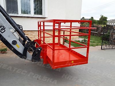 KREATEC Arbeitskorb, Arbeitsbühne mit Riffelblech 2,0 m