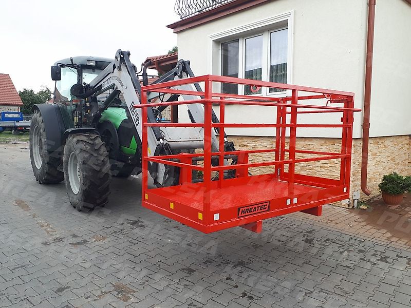 KREATEC Arbeitskorb, Arbeitsbühne mit Riffelblech 2,0 m