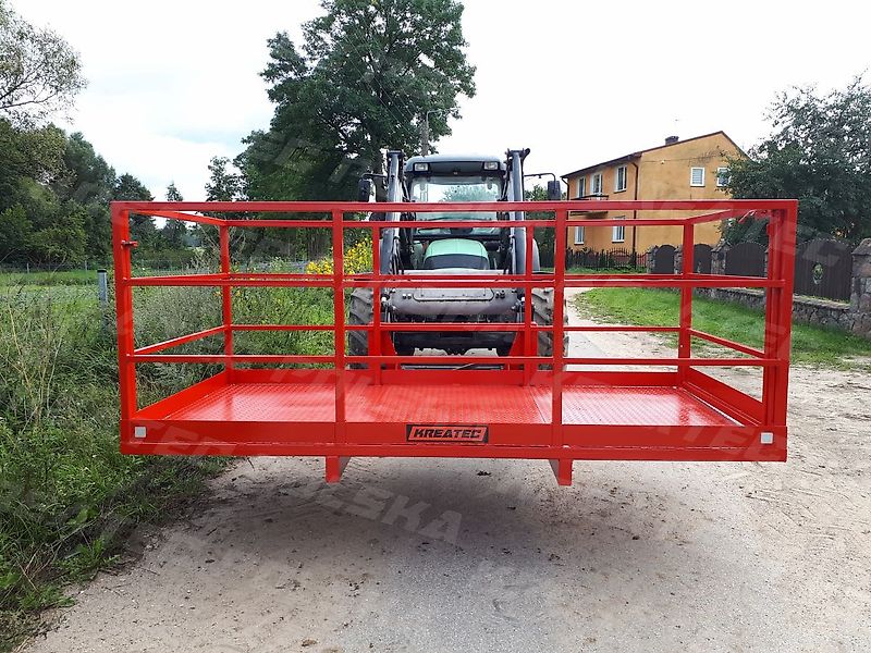 KREATEC Arbeitskorb, Arbeitsbühne mit Riffelblech 2,0 m