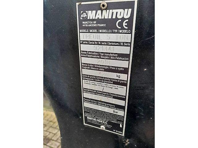 Manitou Lier 5 ton winch Treuil