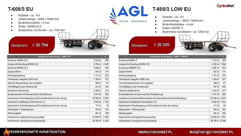 CynkoMet T-608/2 Long mit hydr. Ladungssicherung