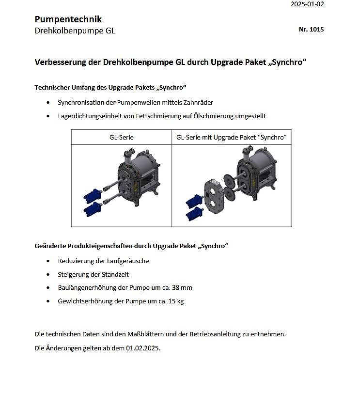 Vogelsang Gewichtsoptimierte Güllepumpe GL186-260Q