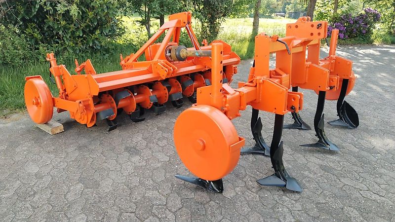 Krone Bodenfräse 205 cm Arbeitsbreite Modell RE 205 eisenbereiften Stützräder zur exakten Frästiefeneinstellung 48 Winkelmesser 100 % verstellbare Heckklappe Gelenkwelle